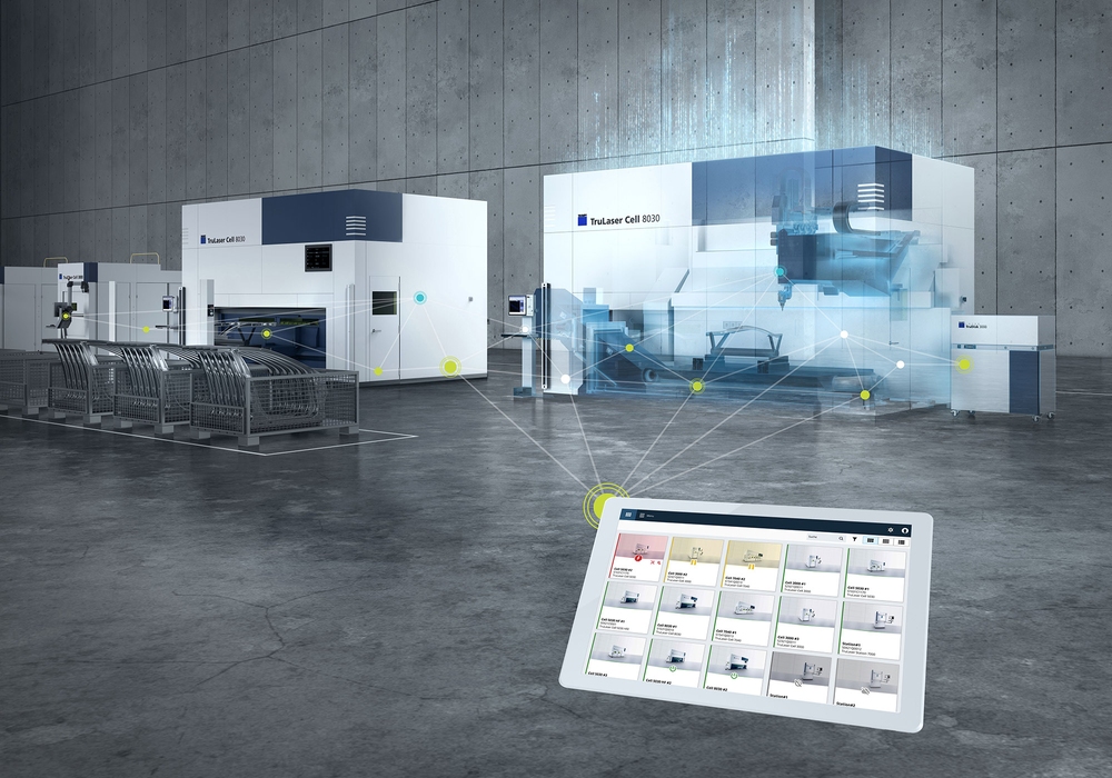 Smart Factory 4.0 Sheet metal material flow throughout manufacturing